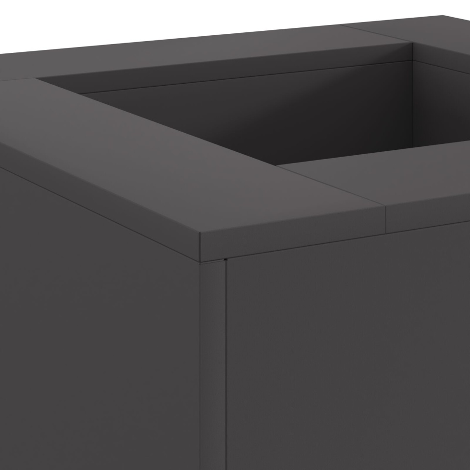 Focar cuadrat Negru 60x60x30 cm Oțel - 3 | YEO
