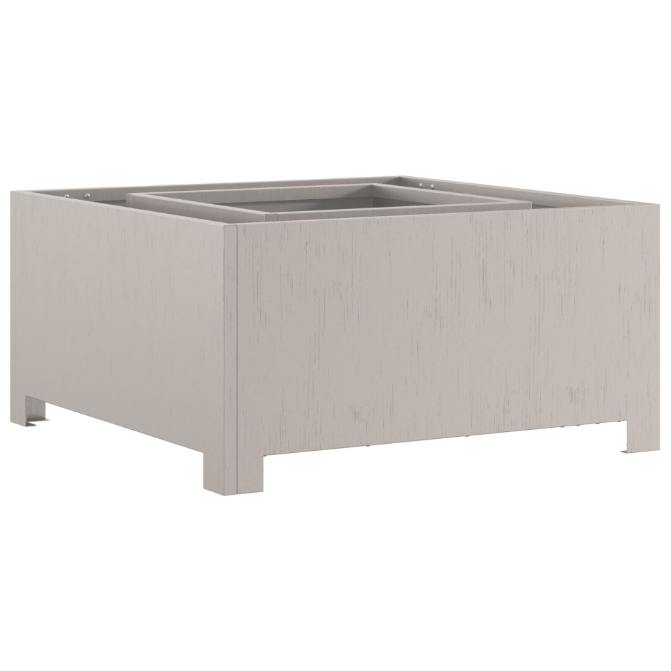 Focar Pătrat 60x60x30 cm Oțel Rezistent la Intemperii - 3 | YEO