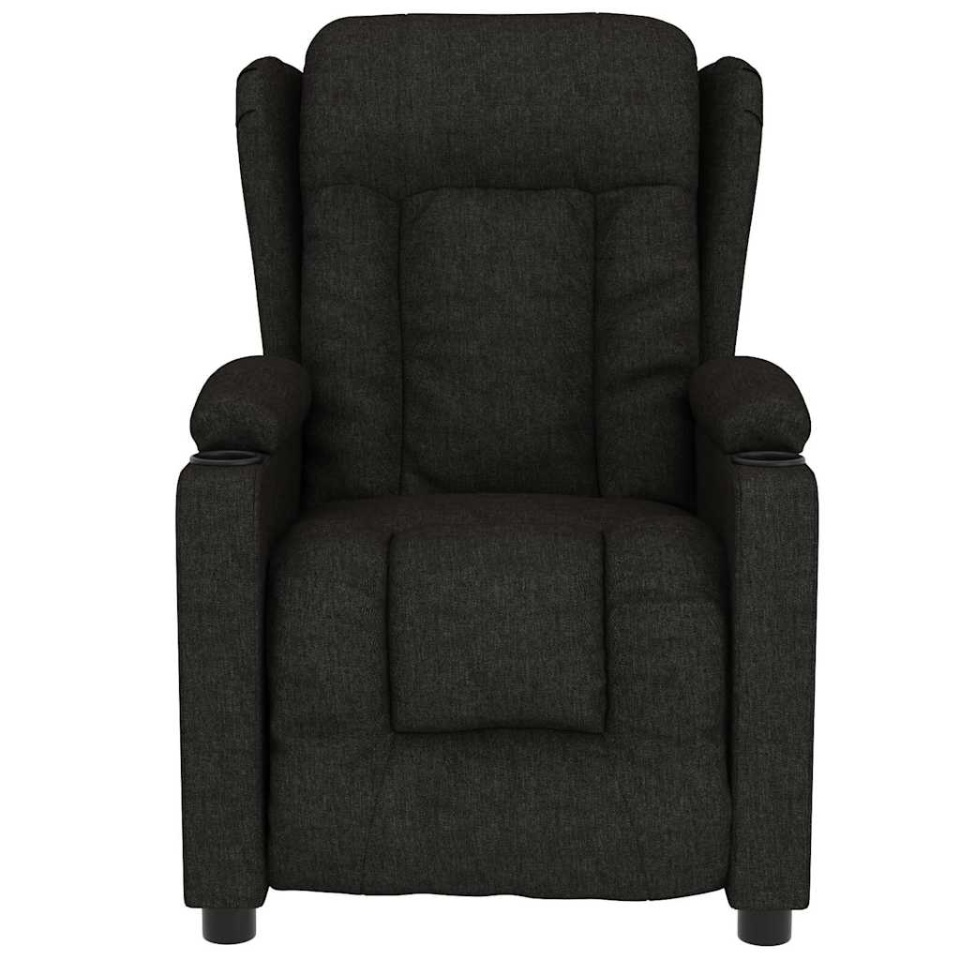 Fotoliu de masaj electric rabatabil, negru, textil - 3 | YEO