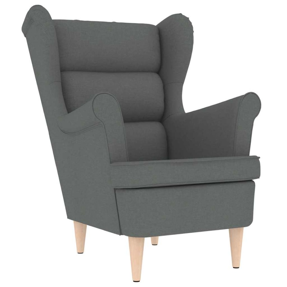 Fotoliu, gri închis, 74x84x100 cm, textil - 1 | YEO