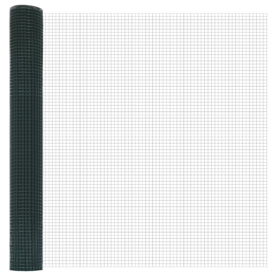 Gard din Sârmă Sudată cu 13 Stâlpi Cu Cârlige Verde 1.2x50 m Oțel - 3 | YEO