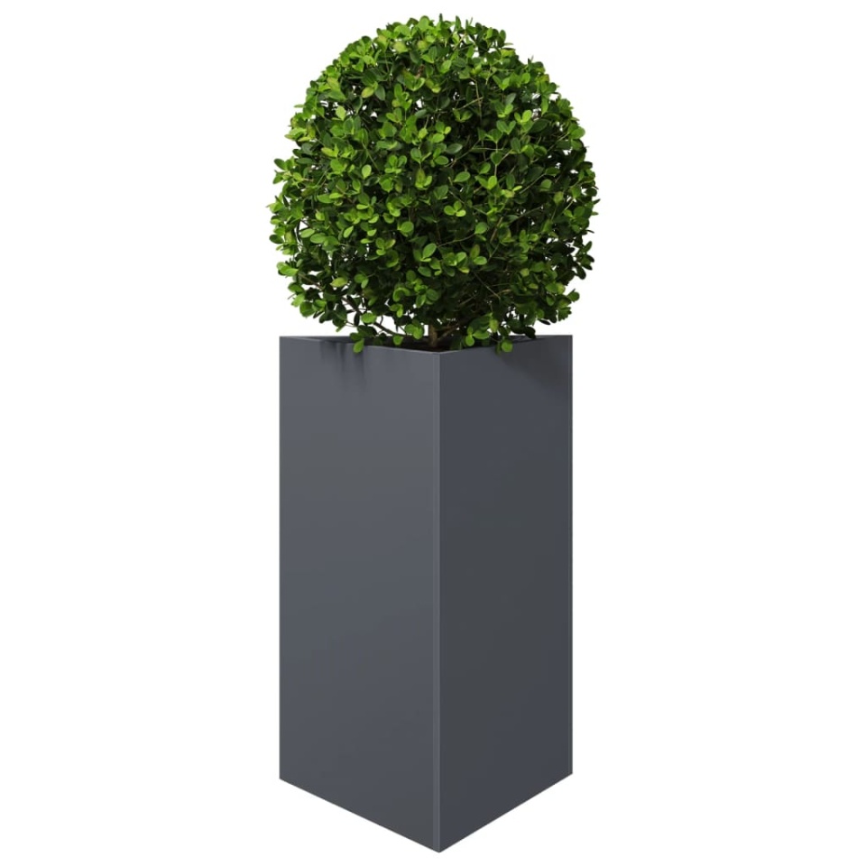 Jardiniere grădină, 2 buc. antracit 50x43x75 cm oțel triunghi - 3 | YEO