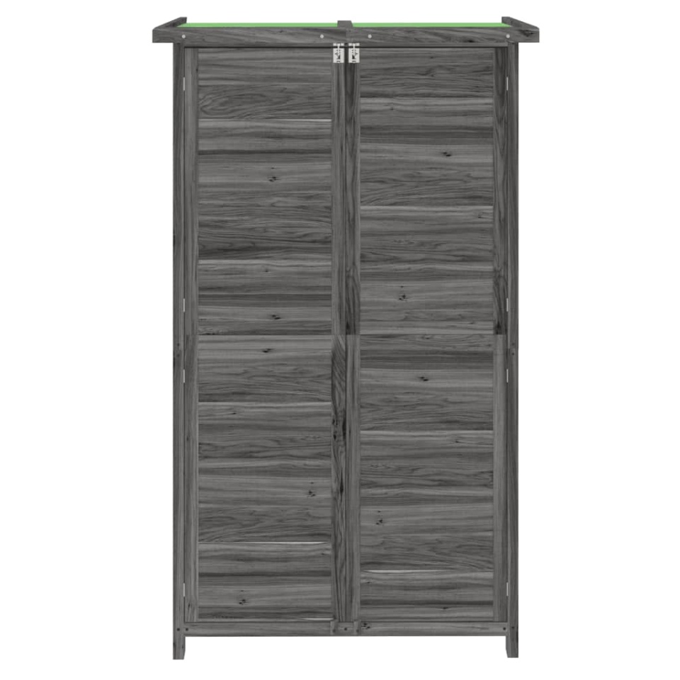 Magazie de unelte pentru grădină gri 83x57x140cm lemn masiv pin - 3 | YEO