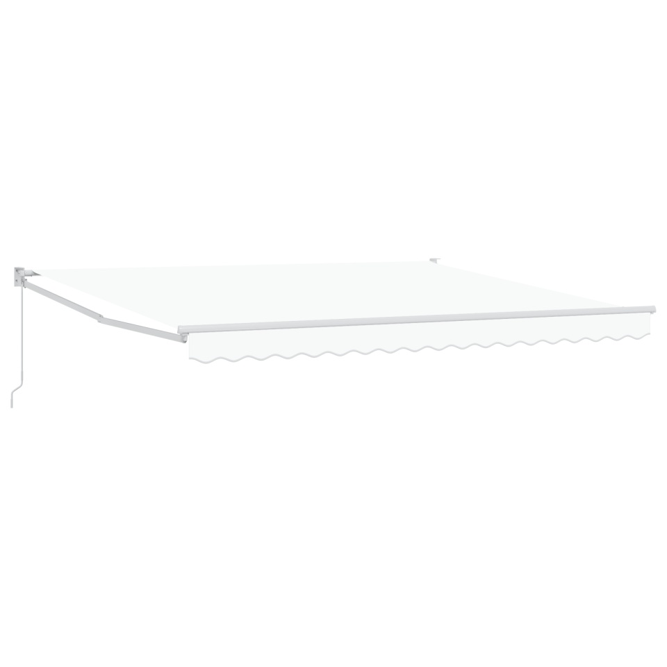 Marchiză manuală retractabilă Alb 400x300 cm, Material de înlocuire pentru marchiză 4x3 m Alb - 1 | YEO
