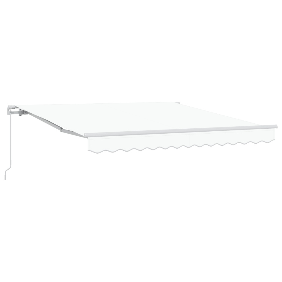 Marchiză manuală retractabilă albă 300x250 cm, Fabrică de înlocuire pentru marchiză 3x2,5 m albă - 1 | YEO