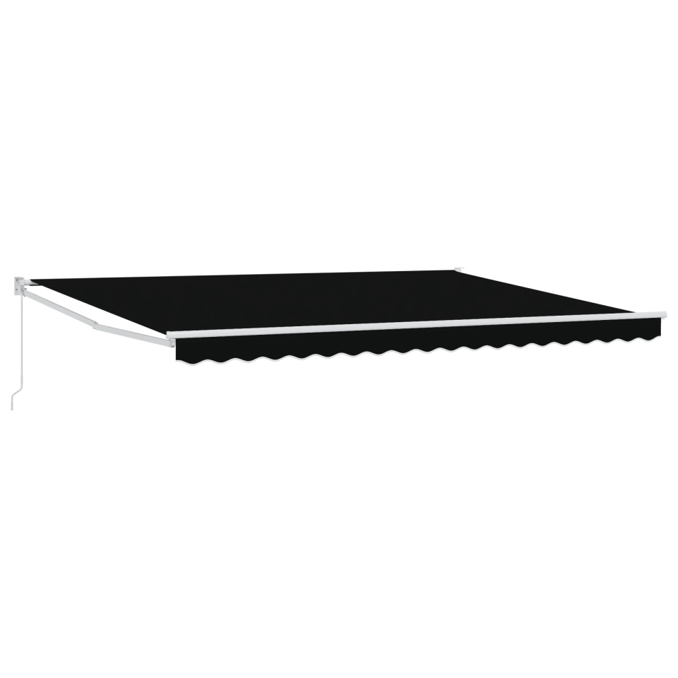 Marchiză retractabilă manuală Neagră 450x300 cm, Fabrică de înlocuire pentru marchiză de 4.5x3 m Neagră - 1 | YEO