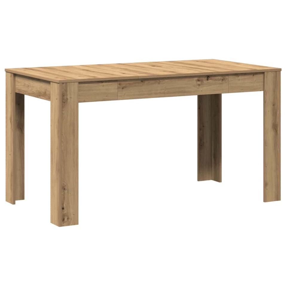 Masă bucătărie stejar artizanal, 140x74,5x76 cm, lemn prelucrat - 1 | YEO