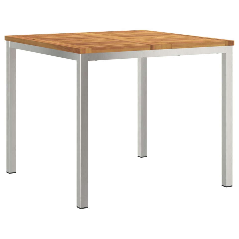 Masă de dining exterior 90x90x74.5 cm din lemn masiv de acacia - 1 | YEO