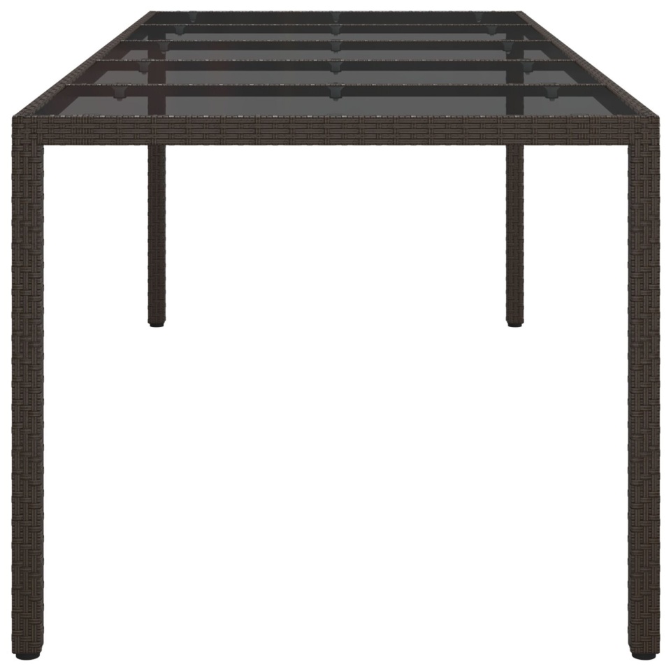 Masă de dining pentru grădină Maro 250x100x75 cm Poliratan - 3 | YEO