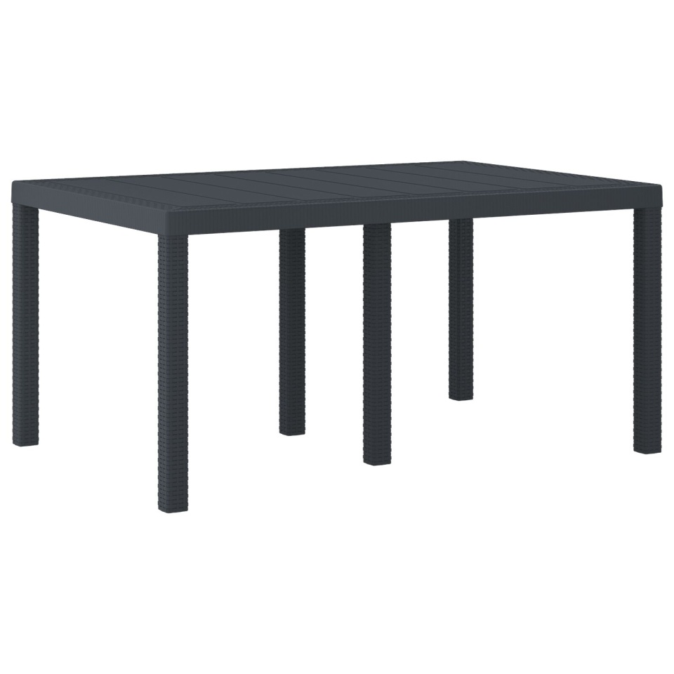 Masă de Exterior Antracit Plastic Medie Durabilă Masă de Patio - 1 | YEO