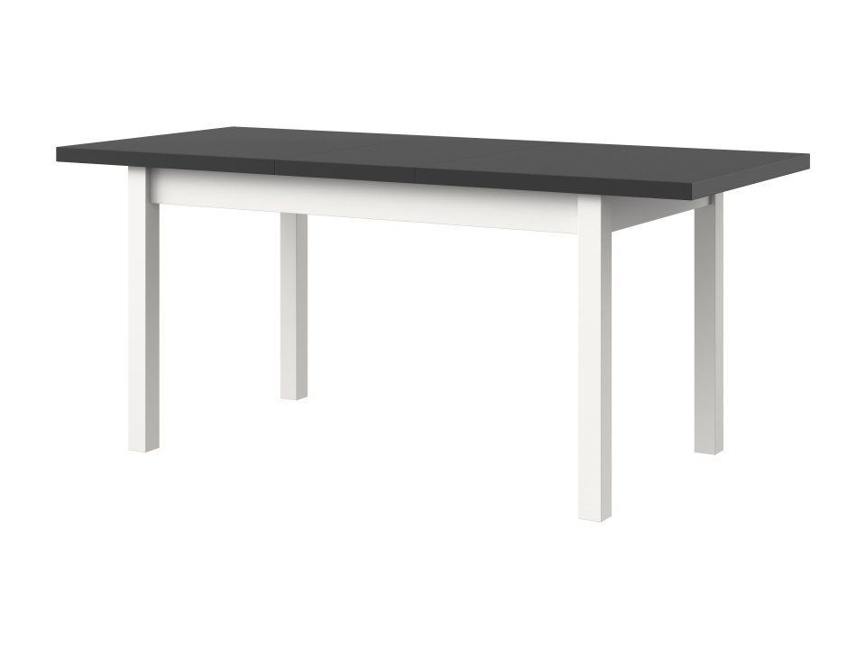 Masa extensibila 140x180 cm mb-21 modena1, alb/grafit, lemn masiv de fag si pal - 2 | YEO