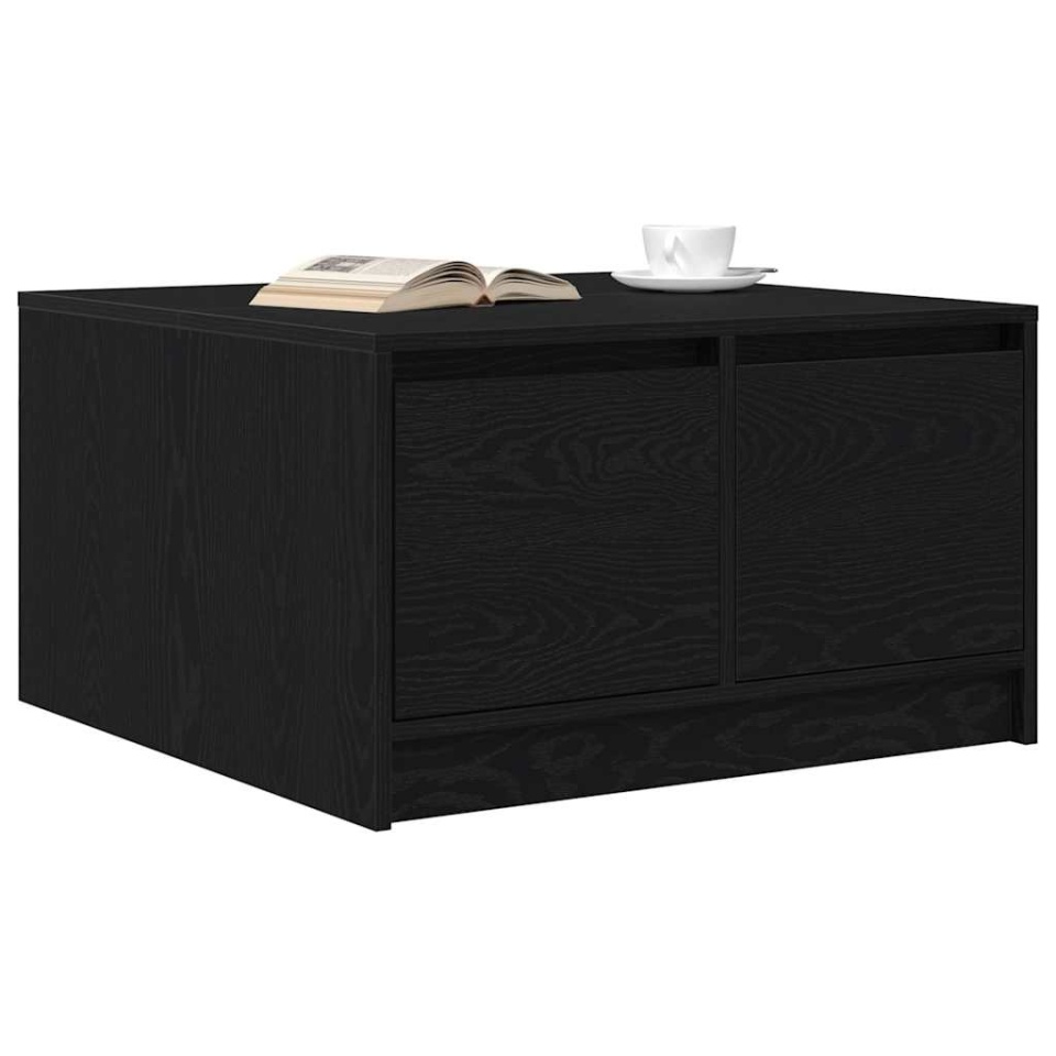 Masuta de cafea cu sertare Stejar negru 70,5x70x40 cm - 3 | YEO