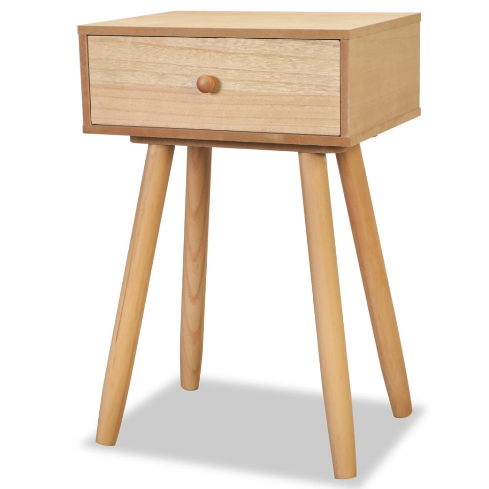 Noptiere din lemn masiv de pin 2 buc, 40 x 30 x 61 cm, maro - 2 | YEO