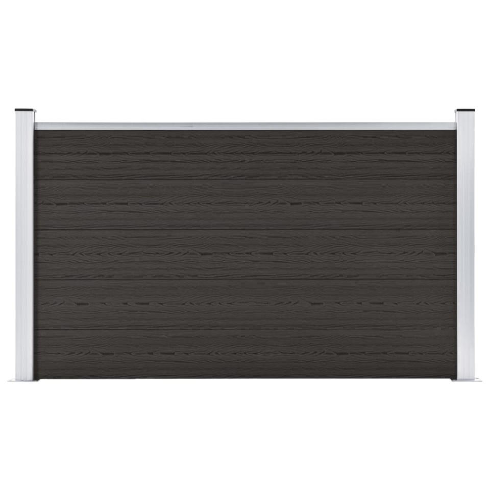 Panou de gard, 180x105 cm, negru, WPC