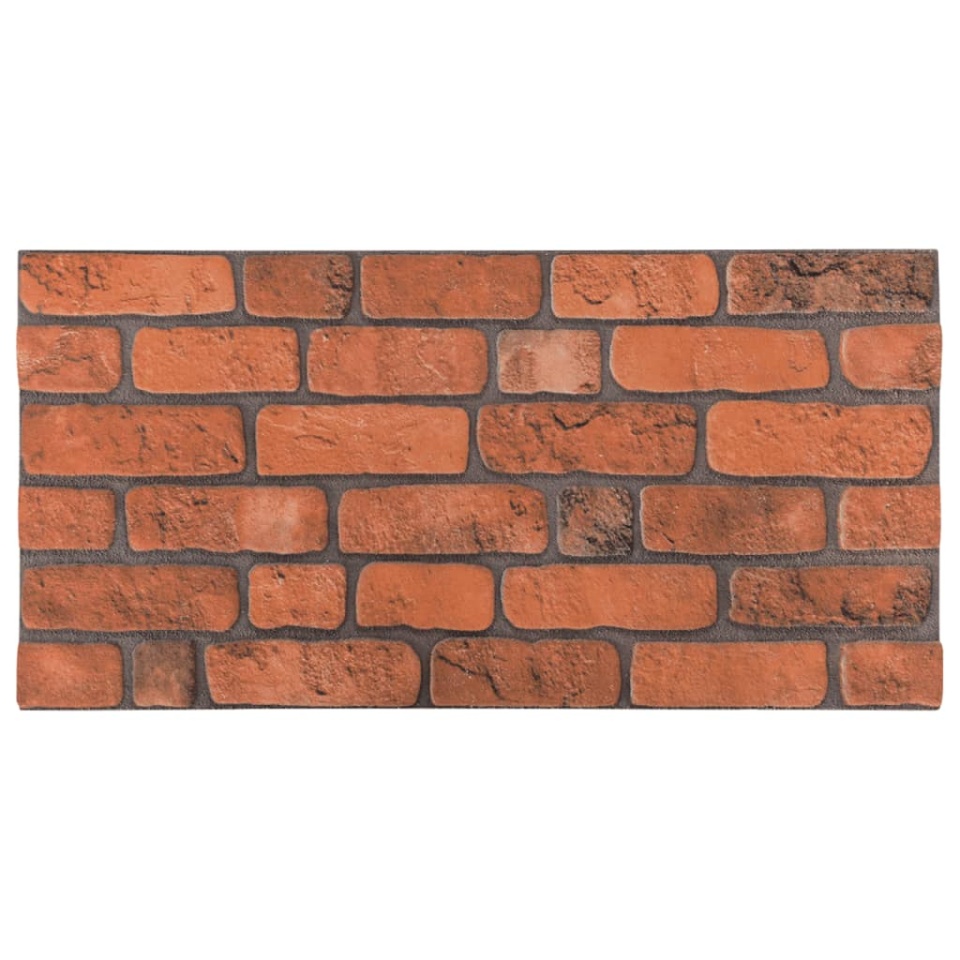 Panouri de perete 3D, model cărămidă, cărămiziu, 10 buc., EPS - 1 | YEO