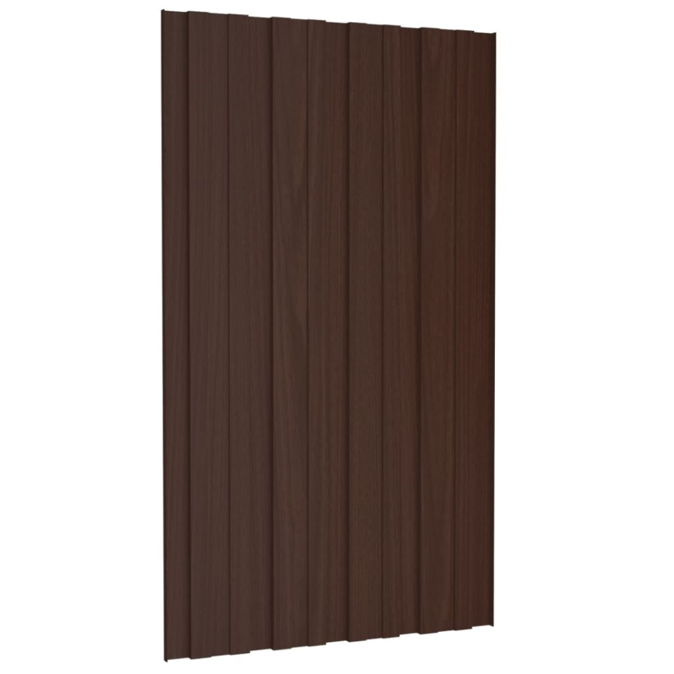 Panouri pentru acoperiș, 36 buc., maro, 80x45cm oțel galvanizat - 3 | YEO