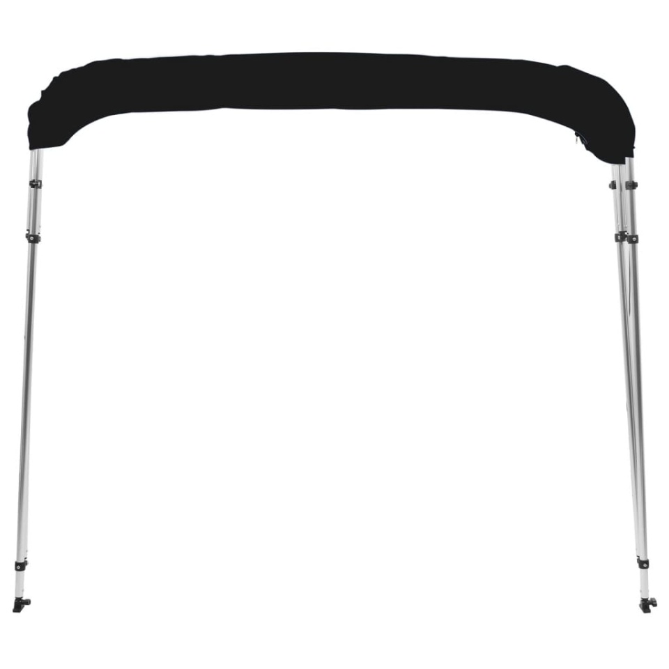 Parasolar barcă Bimini cu 4 arcuri, negru, 243x180x137 cm - 3 | YEO