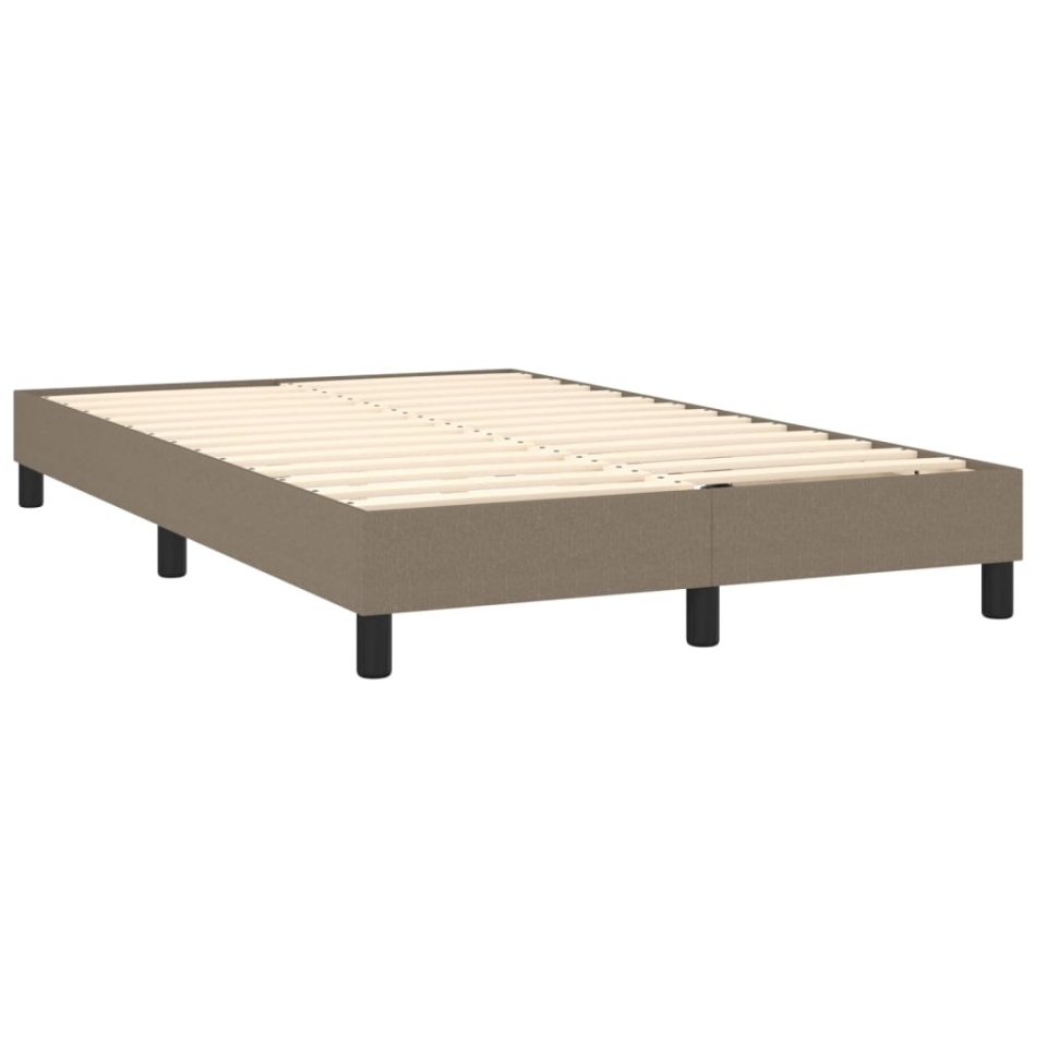 Pat box spring cu saltea, gri taupe, 120x200 cm, textil - 3 | YEO