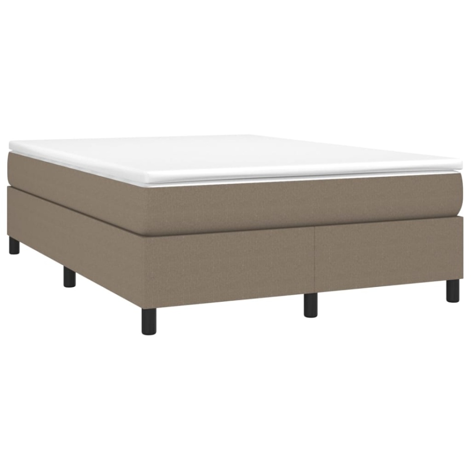 Pat continental cu saltea gri taupe 140x200 cm material textil - 2 | YEO