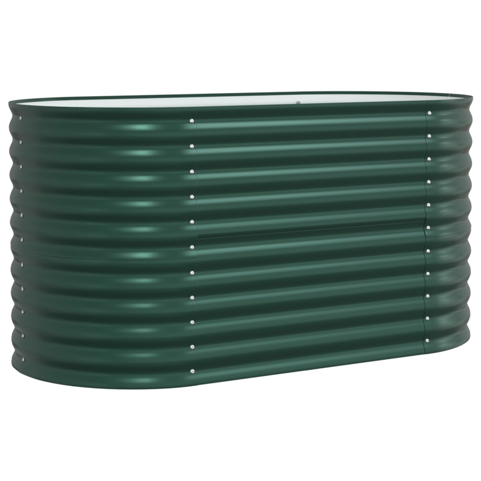 Pat Ridicat pentru Grădină Verde 160x80x81 cm din Oțel Galvanizat - 1 | YEO