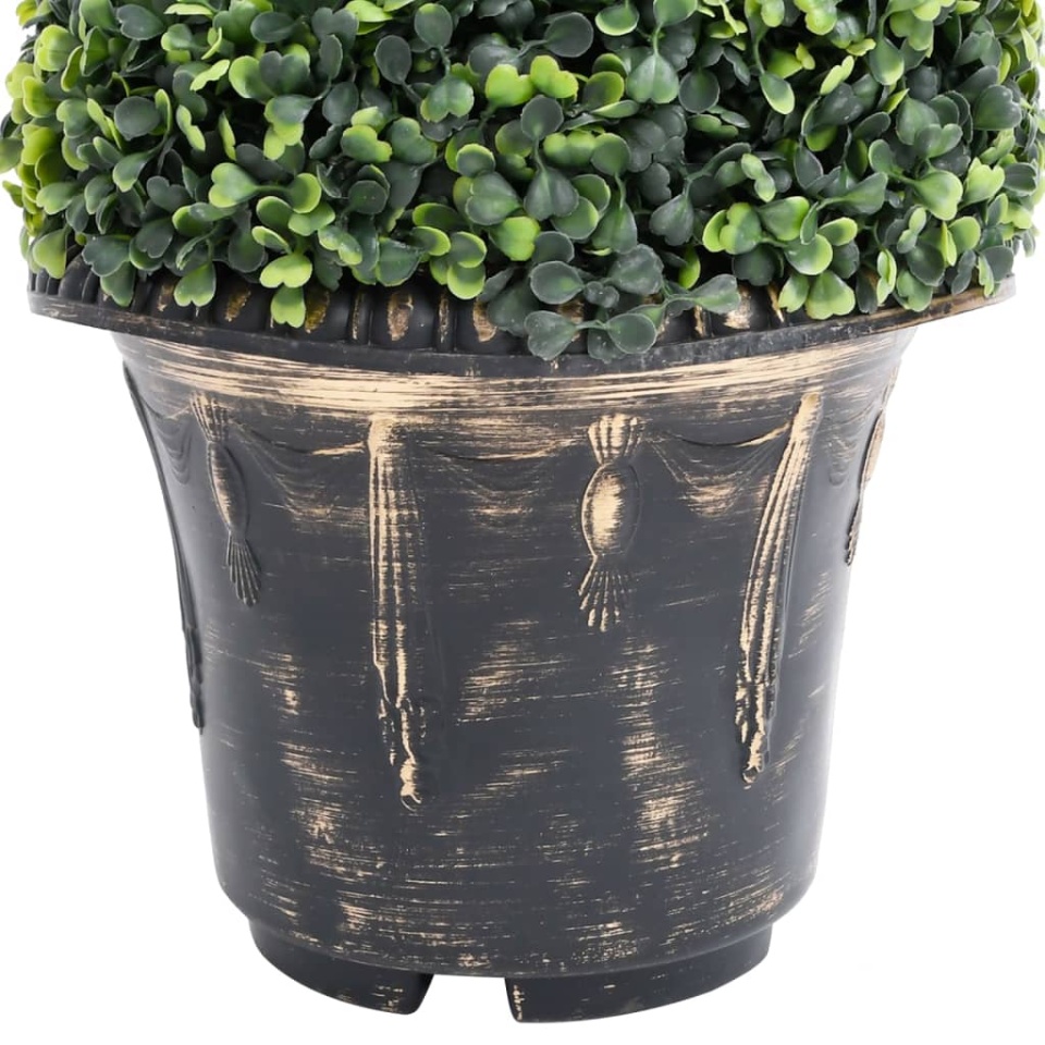 Plantă artificială de cimișir cu ghiveci, verde, 100cm, spirală - 3 | YEO