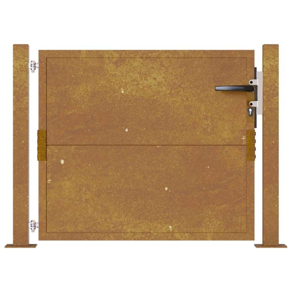 Poartă pentru grădină, 105x105 cm, oțel corten - 3 | YEO