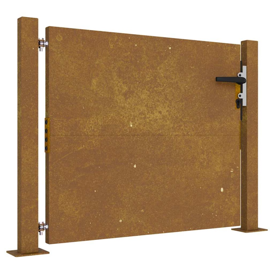 Poartă pentru grădină, 105x80 cm, oțel corten - 1 | YEO