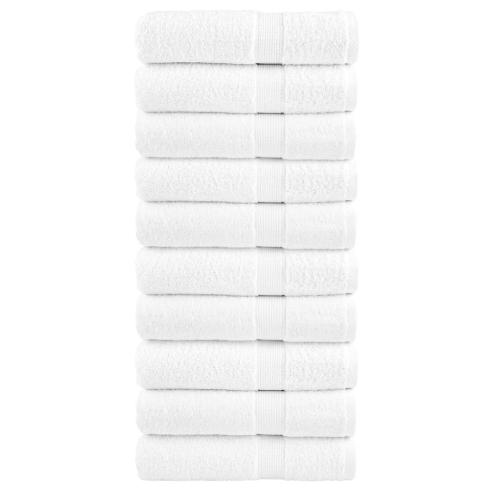 Prosoape de duș premium SOLUND 10 buc alb 70x140cm 600 gsm