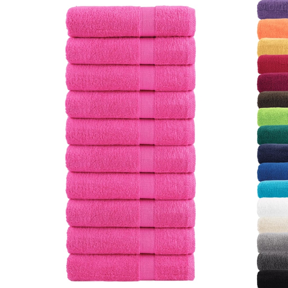 Prosoape de duș premium SOLUND 10 buc. roz 70x140 cm 600 gsm - 1 | YEO