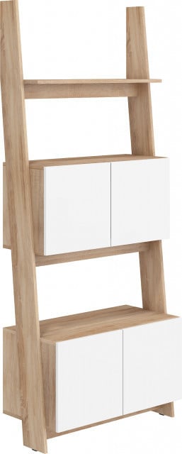 Rack Rac-08 (Biblioteca 80-2D) S.Bright/White High Gloss