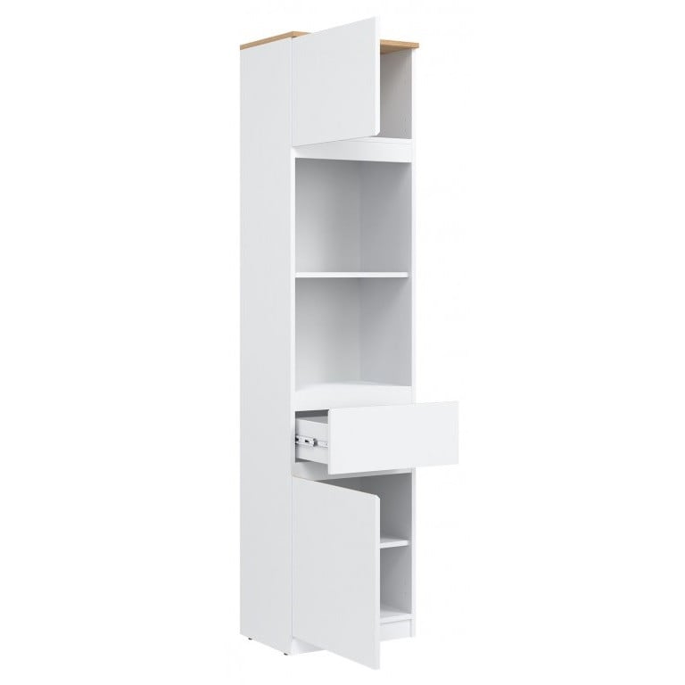 REMI Raft cu două uși L/P 2D1S WHITE/ OAK EVOKE - 3 | YEO