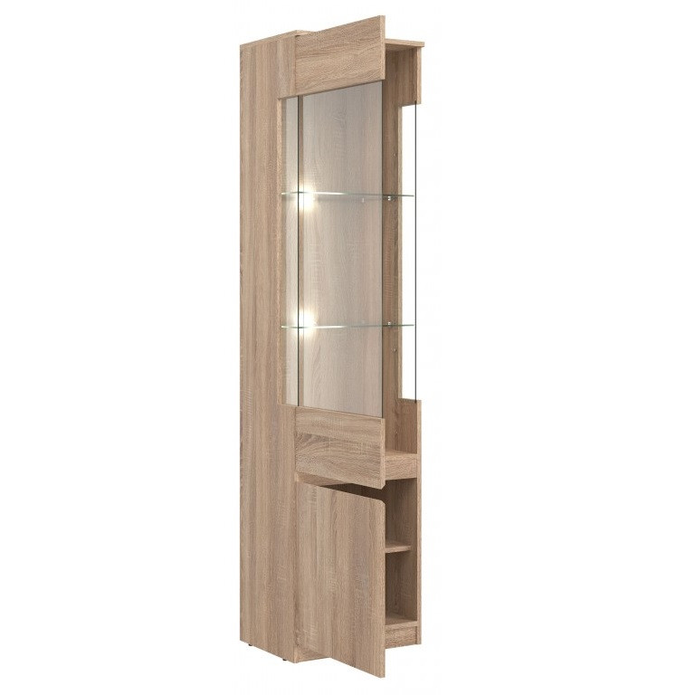 REMI Vitrina cu două uși L/P 2D OAK SONOMA/OAK SONOMA - 1 | YEO