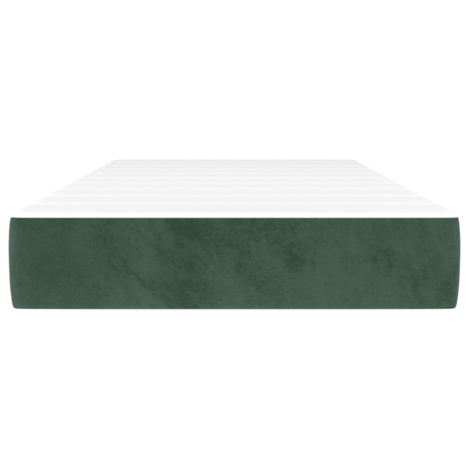 Saltea de pat cu arcuri, verde închis, 100x200x20 cm, catifea - 2 | YEO