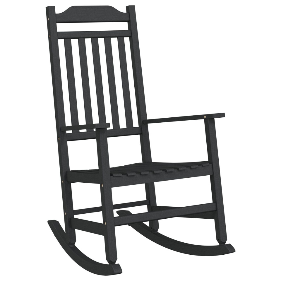 scaun balansoar pentru grădină Negru 65x84x114 cm HDPE - 1 | YEO