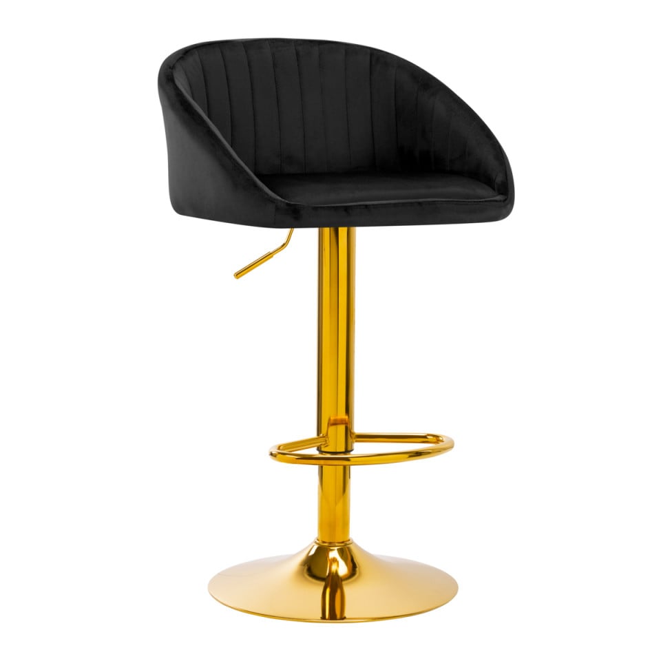 Scaun de bar QS-B16G velvet negru