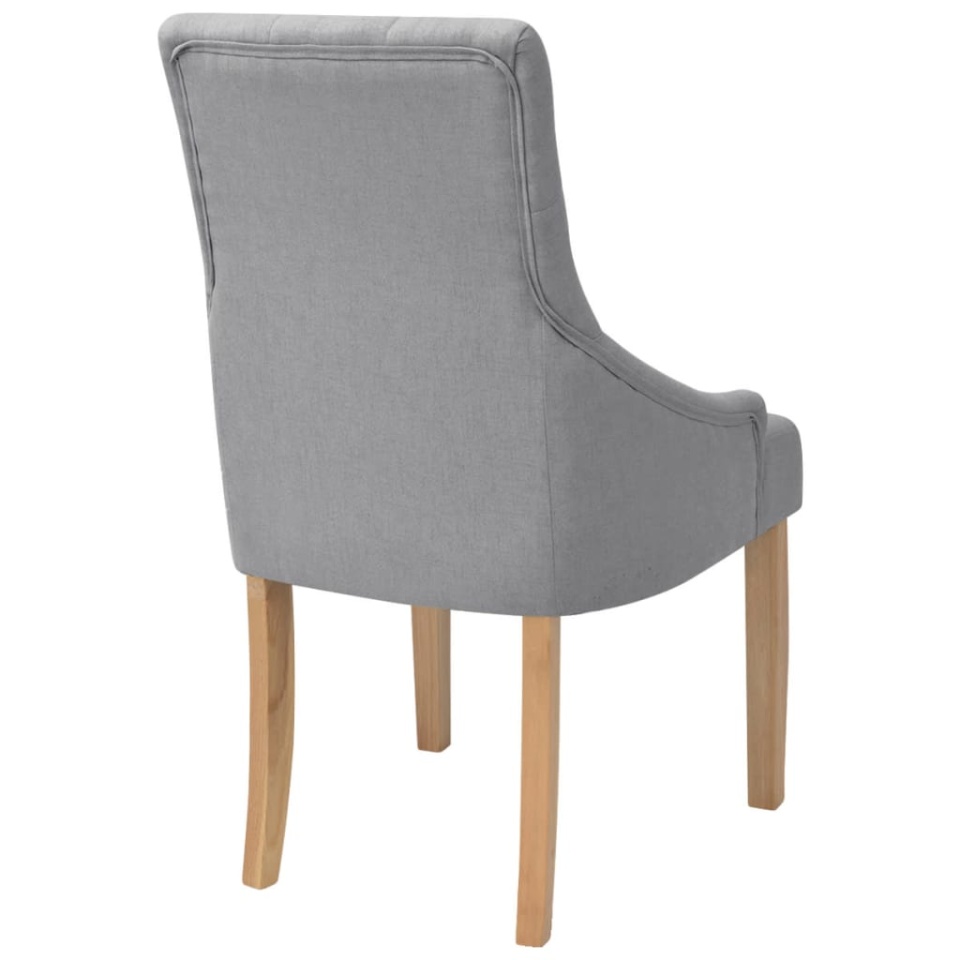 Scaune de bucătărie, 2 buc., gri deschis, material textil - 3 | YEO