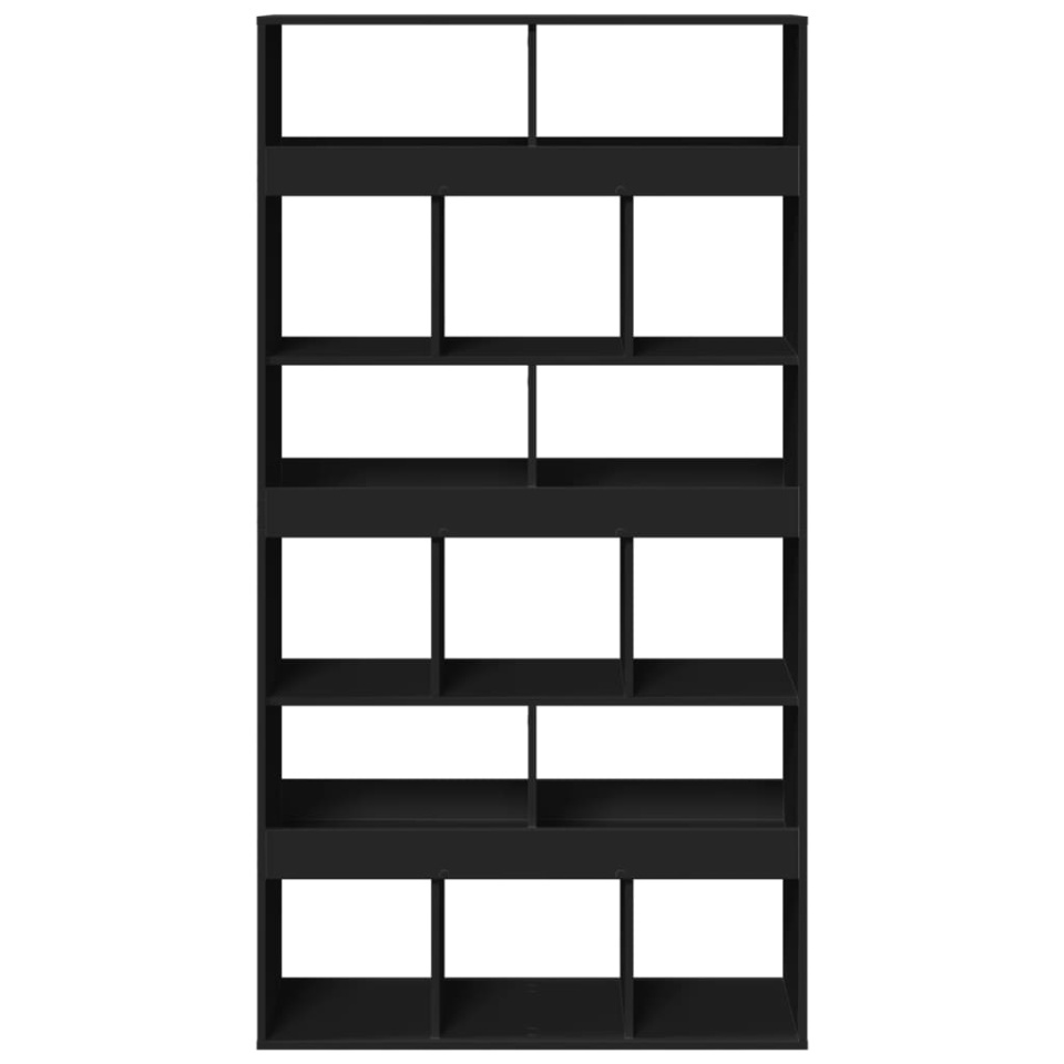 Separator de cameră, negru, 100x33x187,5 cm, lemn prelucrat - 3 | YEO