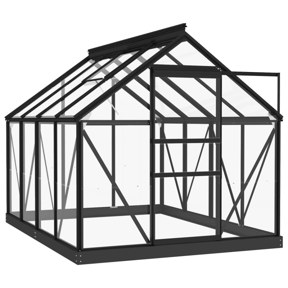 Seră cadru bază antracit 1,6 m², aluminiu (nu se vinde separat) - 1 | YEO