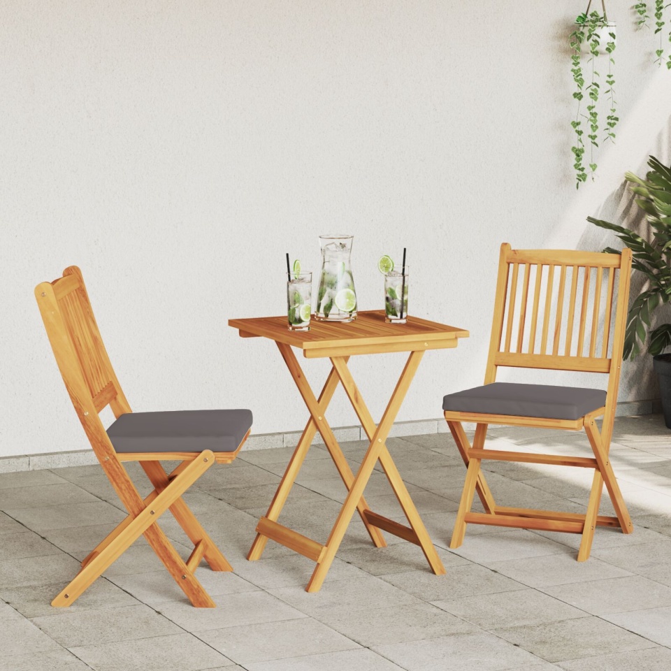 Set Bistro de Grădină 3 Piese din Lemn Masiv de Acacia - 3 | YEO
