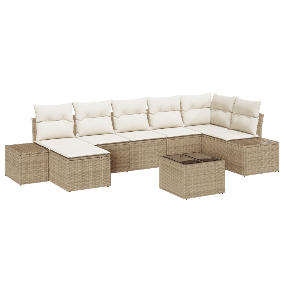 Set canapea de grădină Set de 8 Bej și crem - 1 | YEO