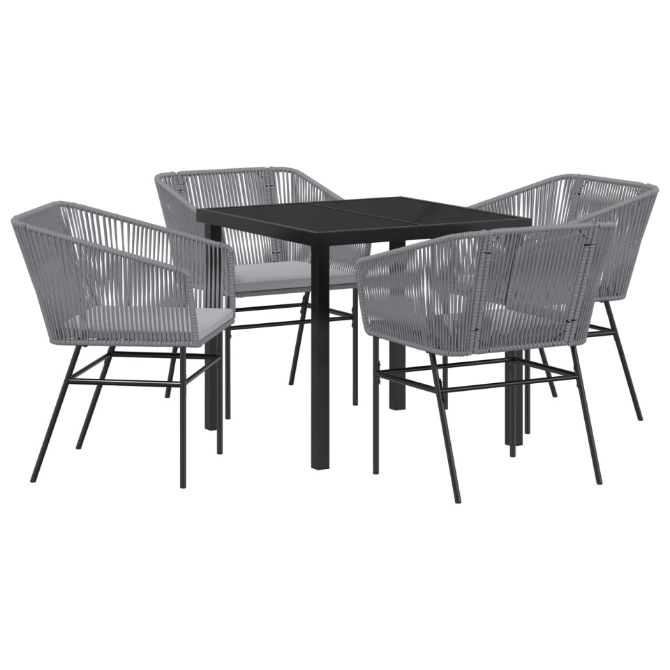 Set de 3 Gri Poliratan 4 locuri materiale rezistente la UV - 1 | YEO