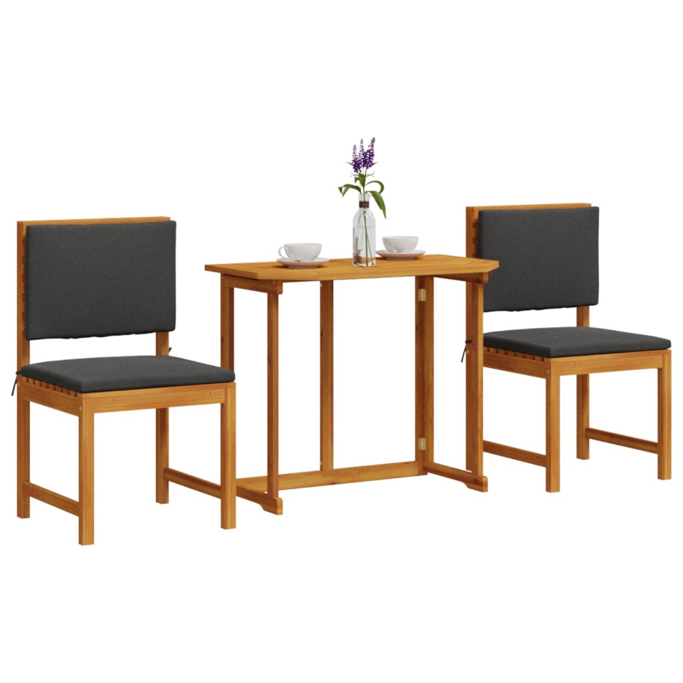 Set de dining pentru grădină , 3 piese, din lemn masiv de acacia - 2 | YEO