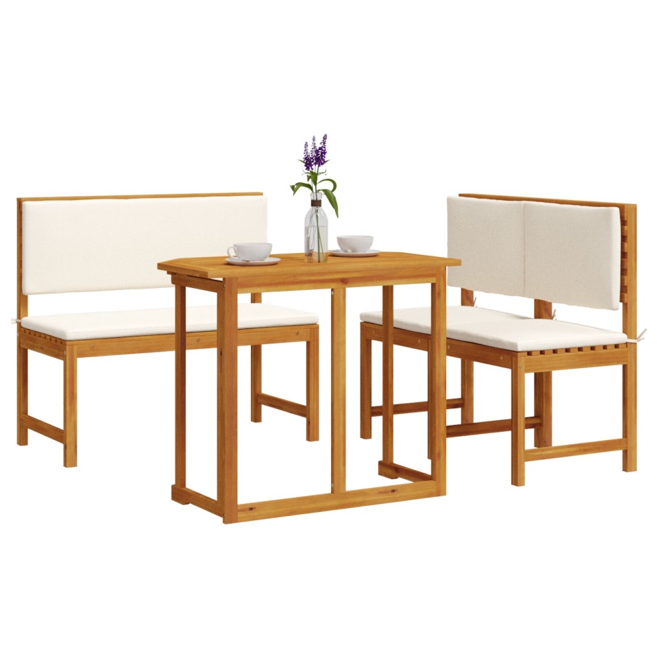 Set de dining pentru grădină 4 piese din lemn de acacia - 2 | YEO