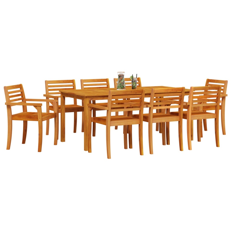 Set de dining pentru grădină , 9 piese, din lemn de acacia solid - 2 | YEO