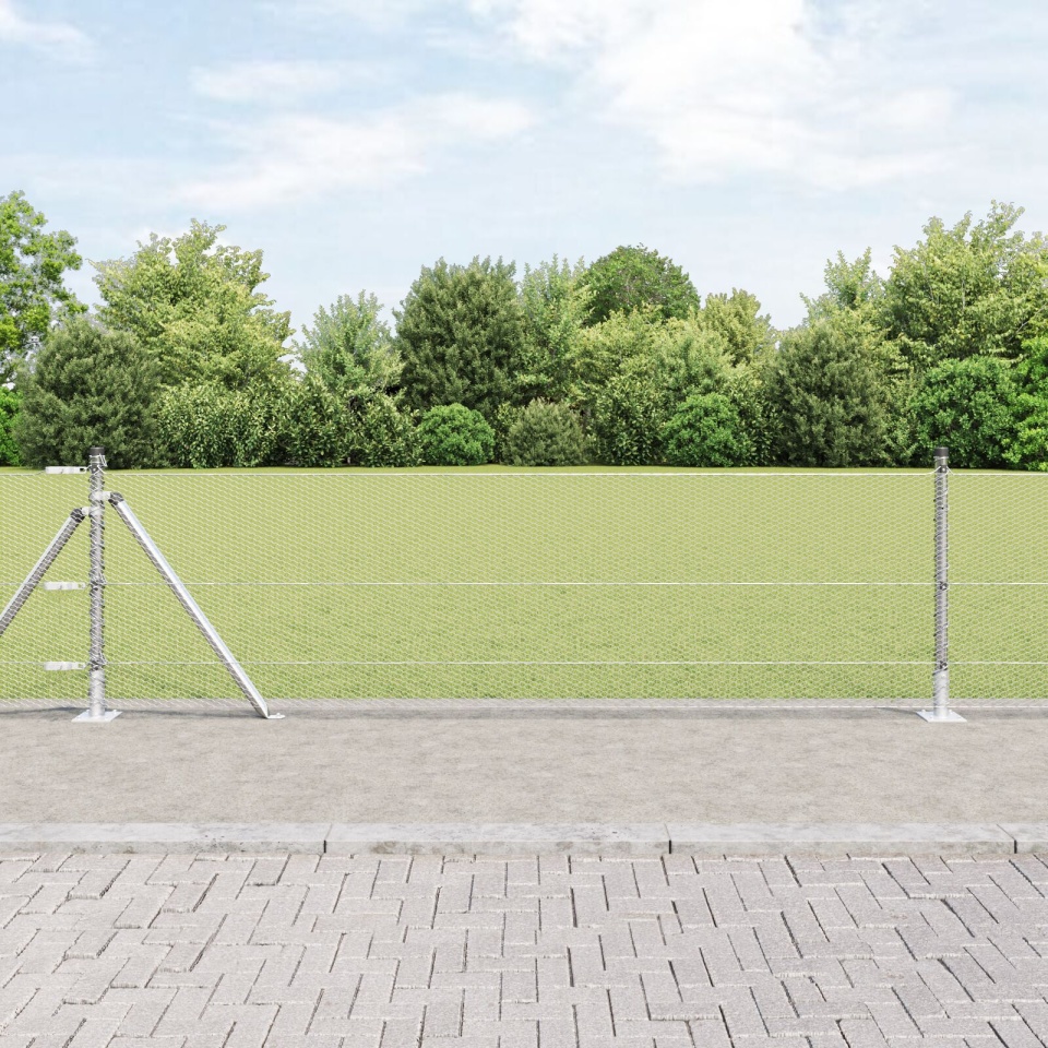 Set de Garduri Set de 2 Oțel Galvanizat 25 x 0.5 m Rezistent