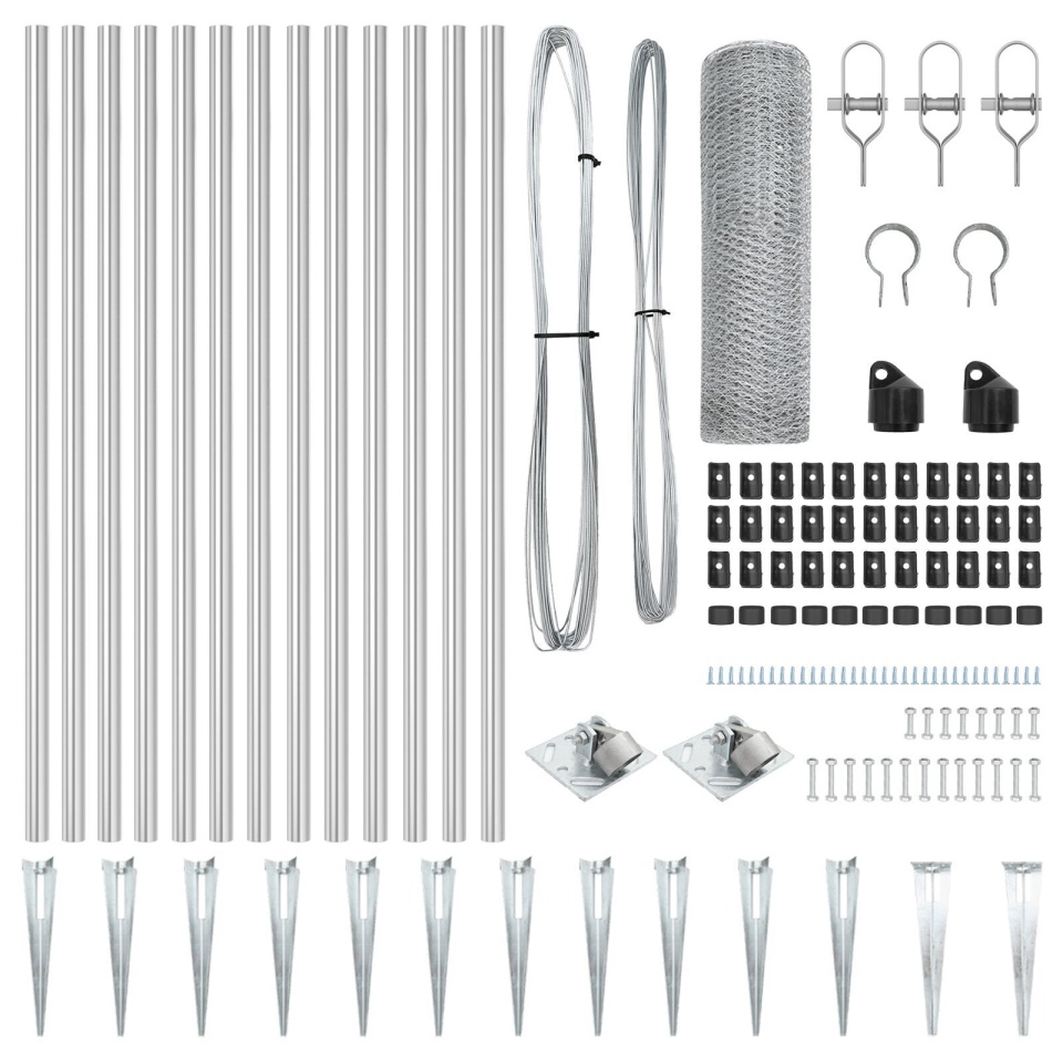 Set de Împrejmuire Set de 2 Oțel Zincat 25 x 1 m Industrial - 3 | YEO