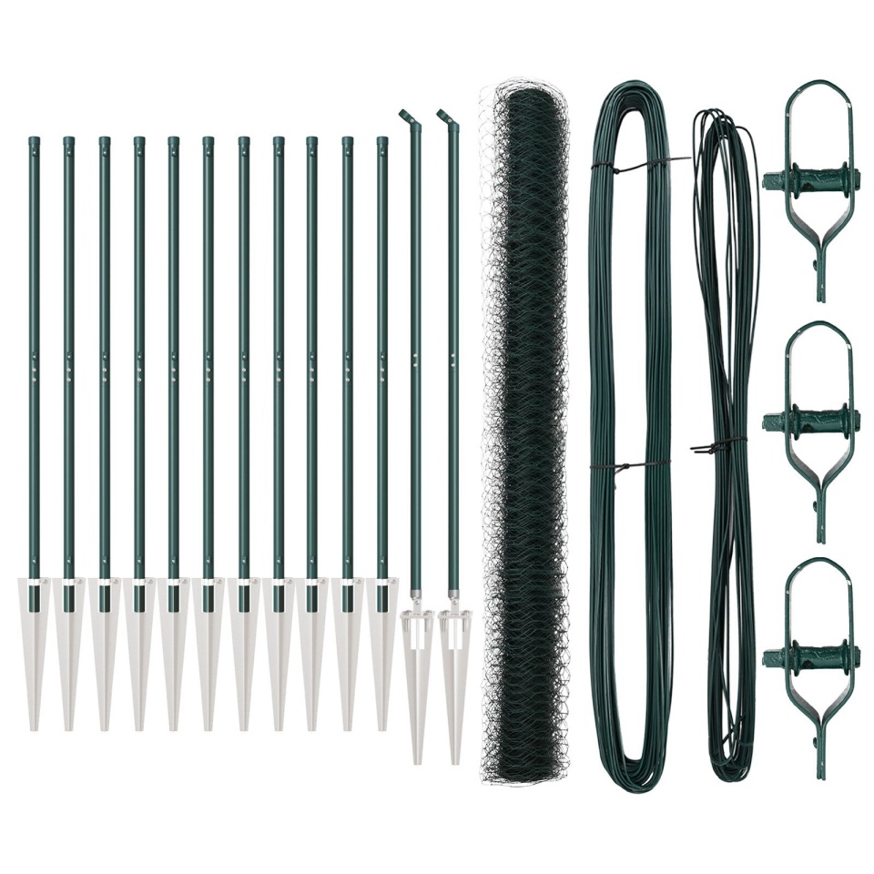 Set de împrejmuire Set de 2 Verde Metal 25 x 1,5 m Durabil - 1 | YEO