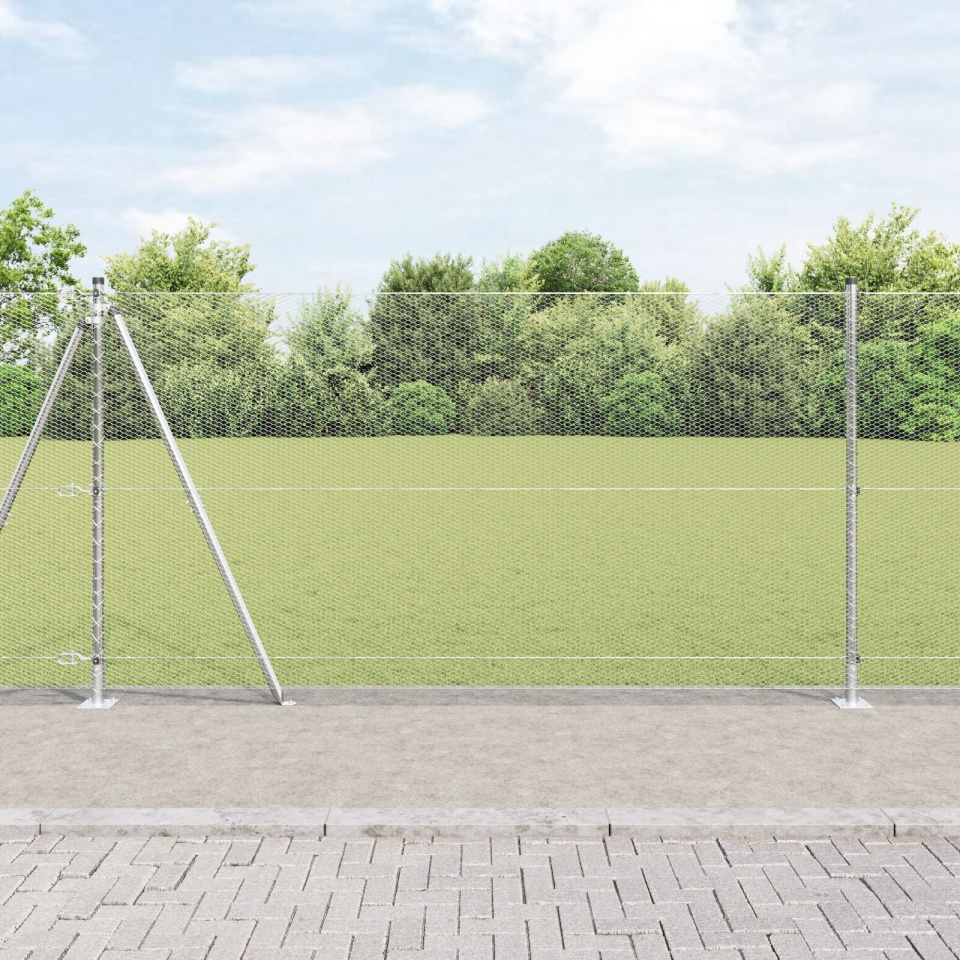Set de Îngrădire Set de 2 Oțel Zincat 25 x 1.2 m Durabil