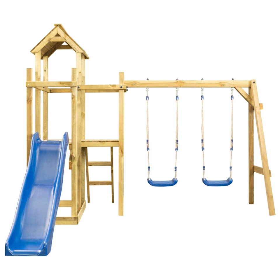 Set de joacă de exterior, 285x305x226,5 cm, lemn pin impregnat - 2 | YEO