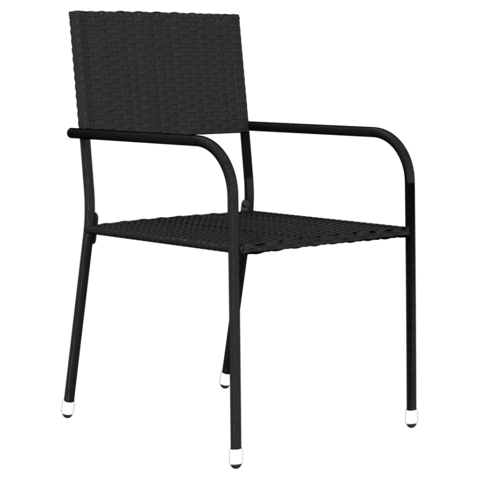 Set de mobilier pentru grădină, 9 piese, negru - 2 | YEO
